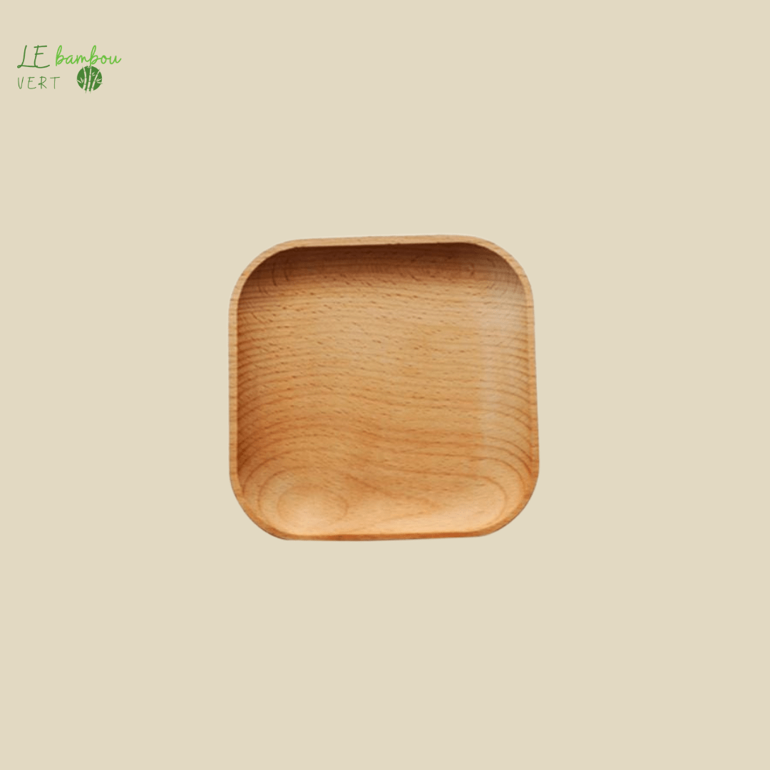 Plateau assiette en bambou brut