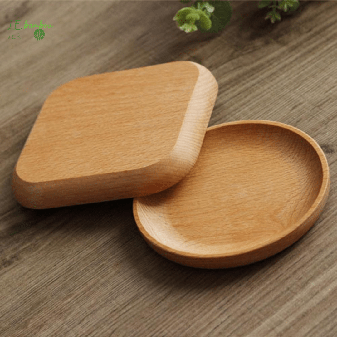 Plateau assiette en bambou brut