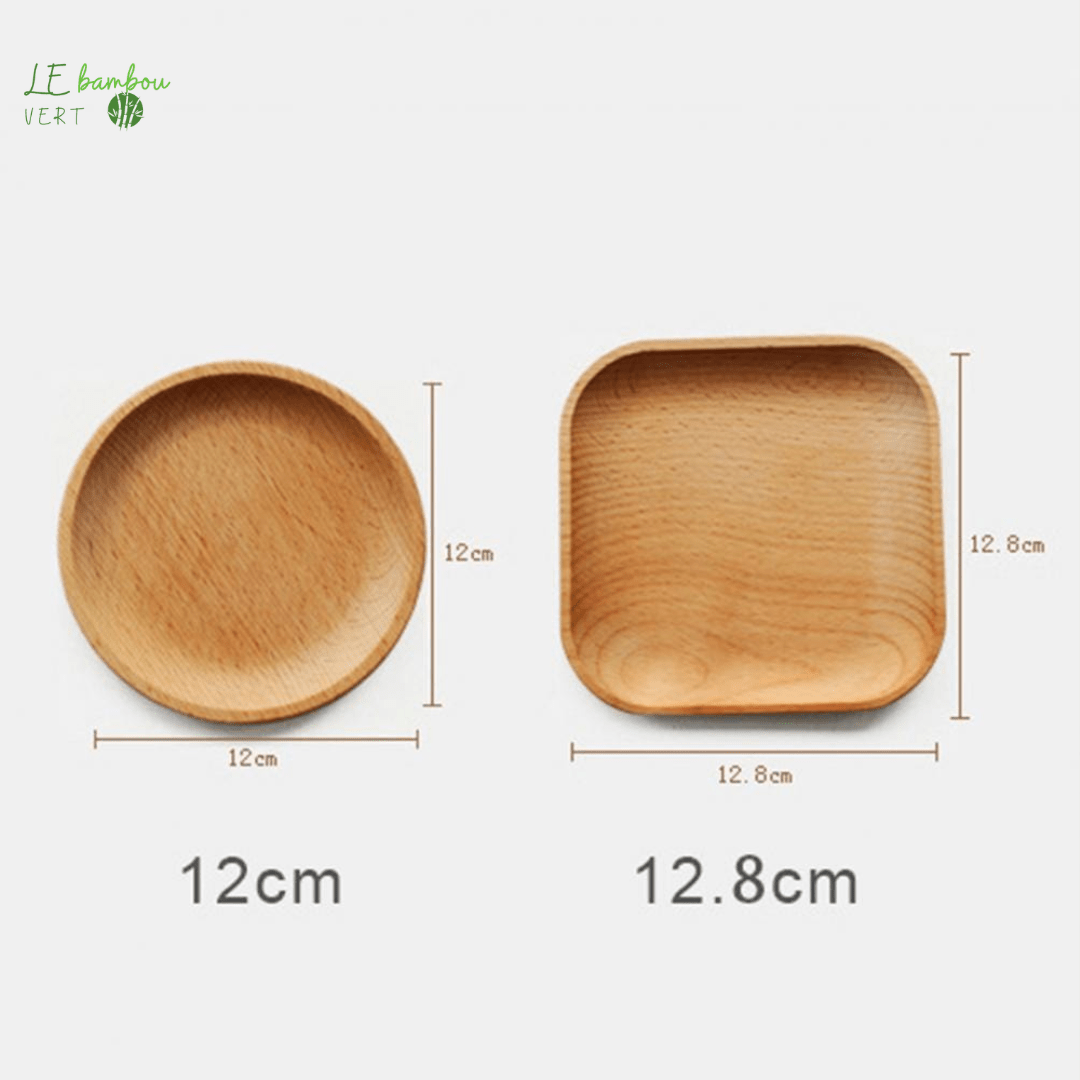 Plateau assiette en bambou brut
