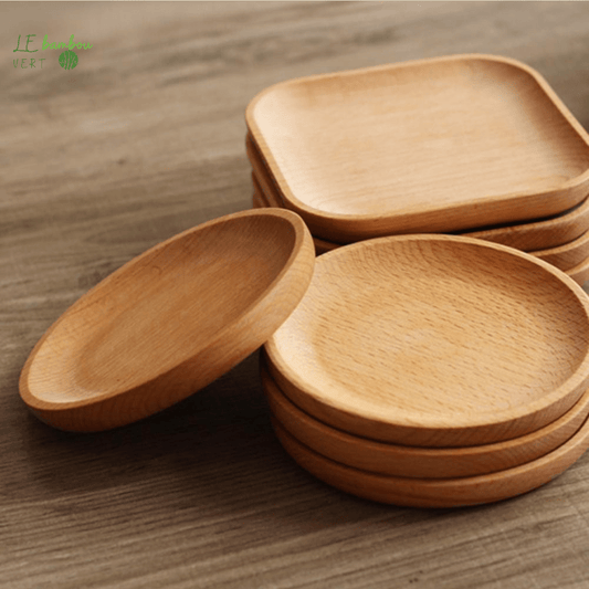 Plateau assiette en bambou brut