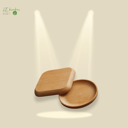 Plateau assiette en bambou brut