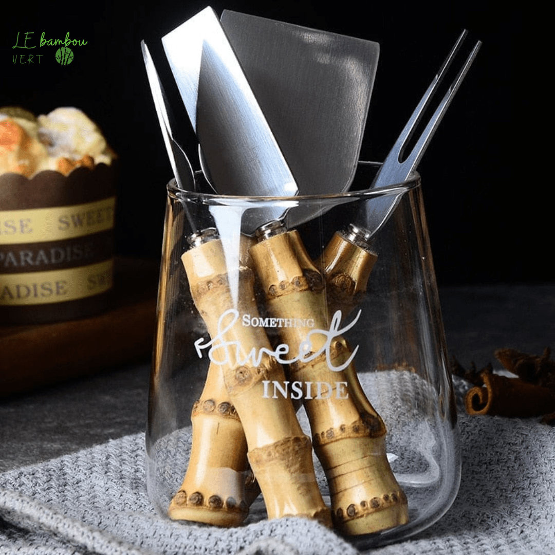 Ensemble d'ustensile en bambou premium