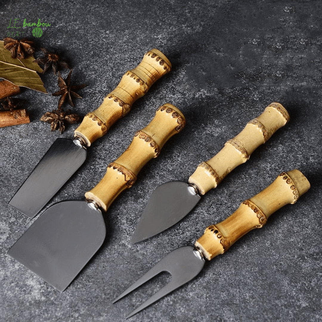 Ensemble d'ustensile en bambou premium
